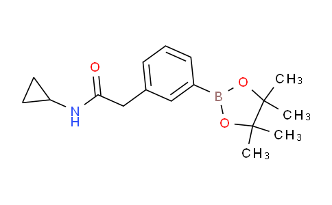 CAS No. 1031747-48-4, N-Cyclopropyl-2-(3-(4,4,5,5-tetramethyl-1,3,2-dioxaborolan-2-yl)phenyl)acetamide
