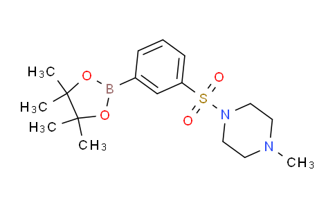 CAS No. 1033743-79-1, 1-Methyl-4-((3-(4,4,5,5-tetramethyl-1,3,2-dioxaborolan-2-yl)phenyl)sulfonyl)piperazine