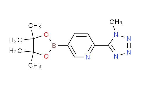 CAS No. 1056039-85-0, 2-(1-Methyl-1H-tetrazol-5-yl)-5-(4,4,5,5-tetramethyl-1,3,2-dioxaborolan-2-yl)pyridine