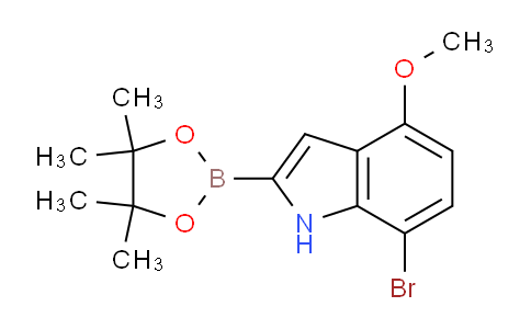 CAS No. 1072811-22-3, 7-Bromo-4-methoxy-2-(4,4,5,5-tetramethyl-1,3,2-dioxaborolan-2-yl)-1H-indole