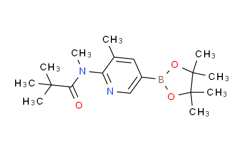CAS No. 1073354-77-4, N-Methyl-N-(3-methyl-5-(4,4,5,5-tetramethyl-1,3,2-dioxaborolan-2-yl)pyridin-2-yl)pivalamide