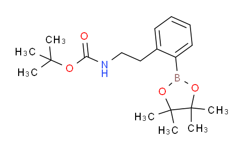 CAS No. 1086600-36-3, tert-Butyl 2-(4,4,5,5-tetramethyl-1,3,2-dioxaborolan-2-yl)phenethylcarbamate