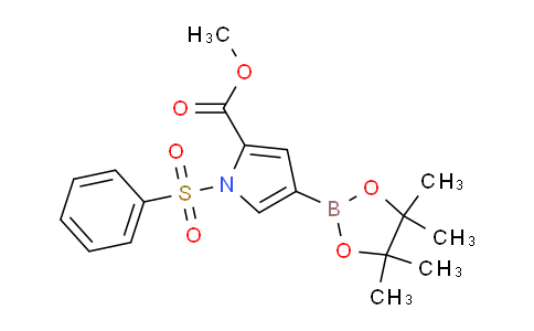CAS No. 1107645-10-2, Methyl 1-(phenylsulfonyl)-4-(4,4,5,5-tetramethyl-1,3,2-dioxaborolan-2-yl)-1H-pyrrole-2-carboxylate
