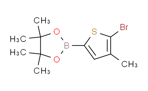 CAS No. 1111095-99-8, 2-(5-Bromo-4-methylthiophen-2-yl)-4,4,5,5-tetramethyl-1,3,2-dioxaborolane