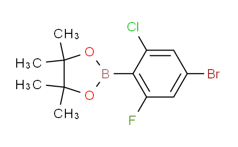 CAS No. 1111096-22-0, 2-(4-Bromo-2-chloro-6-fluorophenyl)-4,4,5,5-tetramethyl-1,3,2-dioxaborolane