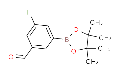 CAS No. 1112209-24-1, 3-Fluoro-5-(4,4,5,5-tetramethyl-1,3,2-dioxaborolan-2-yl)benzaldehyde