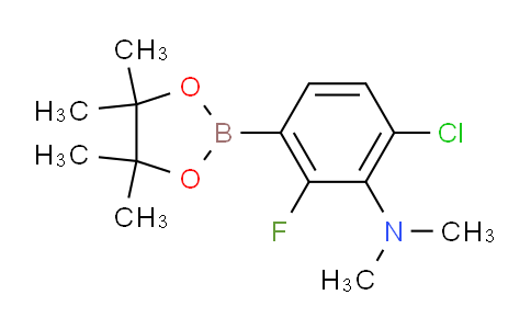 CAS No. 1126320-41-9, 6-Chloro-2-fluoro-N,N-dimethyl-3-(4,4,5,5-tetramethyl-1,3,2-dioxaborolan-2-yl)aniline