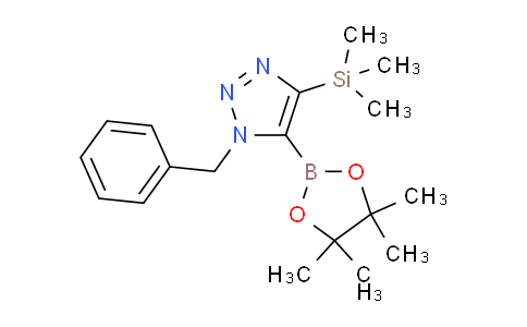 CAS No. 1130489-19-8, 1-Benzyl-5-(4,4,5,5-tetramethyl-1,3,2-dioxaborolan-2-yl)-4-(trimethylsilyl)-1H-1,2,3-triazole