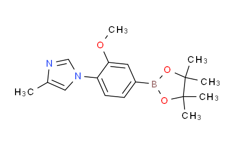 CAS No. 1145786-44-2, 1-(2-Methoxy-4-(4,4,5,5-tetramethyl-1,3,2-dioxaborolan-2-yl)phenyl)-4-methyl-1H-imidazole