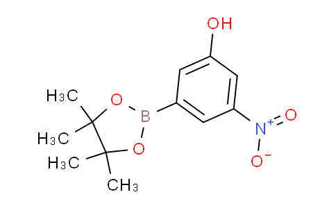 CAS No. 1158236-73-7, 3-Nitro-5-(4,4,5,5-tetramethyl-1,3,2-dioxaborolan-2-yl)phenol
