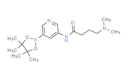 CAS No. 1171891-21-6, 4-(Dimethylamino)-N-(5-(4,4,5,5-tetramethyl-1,3,2-dioxaborolan-2-yl)pyridin-3-yl)butanamide