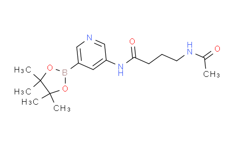 CAS No. 1171891-25-0, 4-Acetamido-N-(5-(4,4,5,5-tetramethyl-1,3,2-dioxaborolan-2-yl)pyridin-3-yl)butanamide