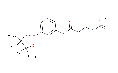 CAS No. 1171891-27-2, 3-Acetamido-N-(5-(4,4,5,5-tetramethyl-1,3,2-dioxaborolan-2-yl)pyridin-3-yl)propanamide