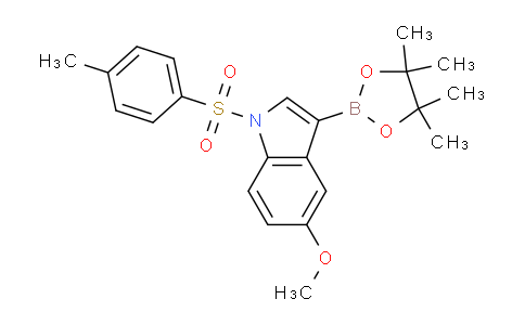 CAS No. 1185427-08-0, 5-Methoxy-3-(4,4,5,5-tetramethyl-1,3,2-dioxaborolan-2-yl)-1-tosyl-1H-indole