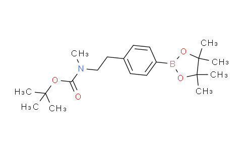 CAS No. 1191063-31-6, tert-Butyl methyl(4-(4,4,5,5-tetramethyl-1,3,2-dioxaborolan-2-yl)phenethyl)carbamate