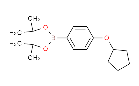 CAS No. 1196396-29-8, 2-(4-(Cyclopentyloxy)phenyl)-4,4,5,5-tetramethyl-1,3,2-dioxaborolane
