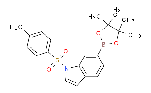 CAS No. 1197026-60-0, 1-[(4-Methylbenzene)sulfonyl]-6-(tetramethyl-1,3,2-dioxaborolan-2-yl)-1H-indole