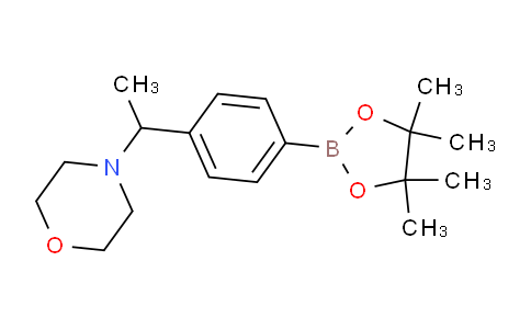 CAS No. 1206594-12-8, 4-(1-(4-(4,4,5,5-TETRAMETHYL-1,3,2-DIOXABOROLAN-2-YL)PHENYL)ETHYL)MORPHOLINE