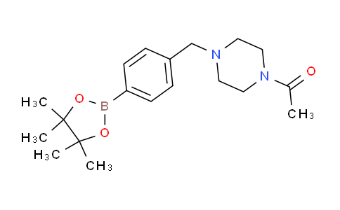 CAS No. 1206594-13-9, 1-(4-(4-(4,4,5,5-Tetramethyl-1,3,2-dioxaborolan-2-yl)benzyl)piperazin-1-yl)ethanone