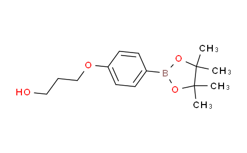 CAS No. 1206641-20-4, 3-(4-(4,4,5,5-Tetramethyl-1,3,2-dioxaborolan-2-yl)phenoxy)propan-1-ol