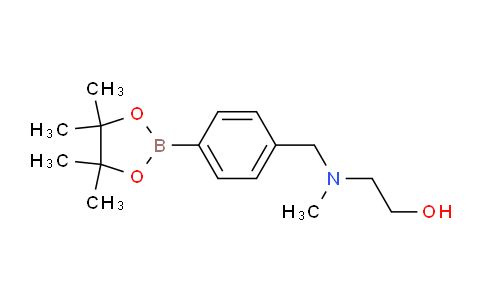 CAS No. 1206641-45-3, 2-(Methyl(4-(4,4,5,5-tetramethyl-1,3,2-dioxaborolan-2-yl)benzyl)amino)ethanol