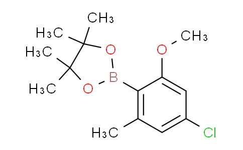 CAS No. 1207961-49-6, 2-(4-Chloro-2-methoxy-6-methylphenyl)-4,4,5,5-tetramethyl-1,3,2-dioxaborolane