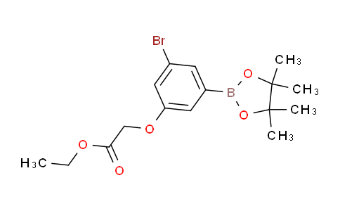 CAS No. 1218789-53-7, Ethyl 2-(3-bromo-5-(4,4,5,5-tetramethyl-1,3,2-dioxaborolan-2-yl)phenoxy)acetate