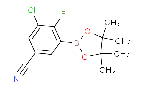 CAS No. 1218790-15-8, 3-Chloro-4-fluoro-5-(4,4,5,5-tetramethyl-1,3,2-dioxaborolan-2-yl)benzonitrile