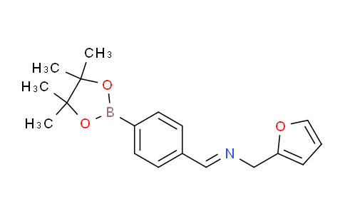 CAS No. 1218790-46-5, 1-(Furan-2-yl)-N-(4-(4,4,5,5-tetramethyl-1,3,2-dioxaborolan-2-yl)benzylidene)methanamine