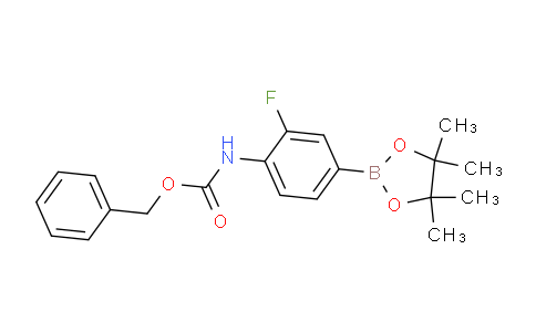 CAS No. 1218791-14-0, Benzyl (2-fluoro-4-(4,4,5,5-tetramethyl-1,3,2-dioxaborolan-2-yl)phenyl)carbamate