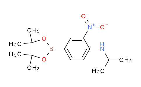 CAS No. 1218791-21-9, N-Isopropyl-2-nitro-4-(4,4,5,5-tetramethyl-1,3,2-dioxaborolan-2-yl)aniline