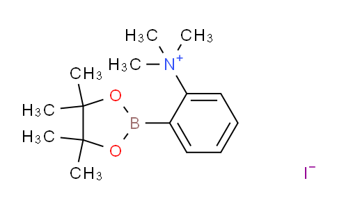 CAS No. 1218791-40-2, N,N,N-Trimethyl-2-(4,4,5,5-tetramethyl-1,3,2-dioxaborolan-2-yl)benzenaminium iodide