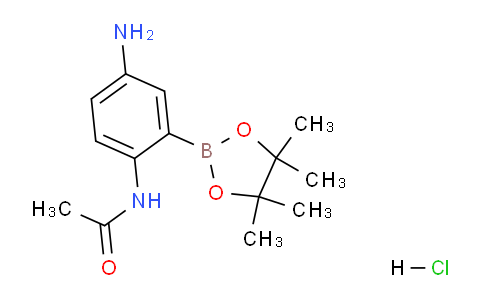 CAS No. 1218791-41-3, N-(4-Amino-2-(4,4,5,5-tetramethyl-1,3,2-dioxaborolan-2-yl)phenyl)acetamide hydrochloride