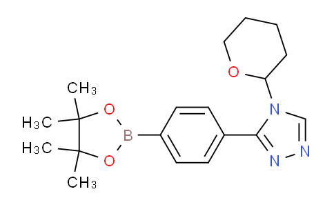 CAS No. 1228014-41-2, 4-(Tetrahydro-2H-pyran-2-yl)-3-(4-(4,4,5,5-tetramethyl-1,3,2-dioxaborolan-2-yl)phenyl)-4H-1,2,4-triazole