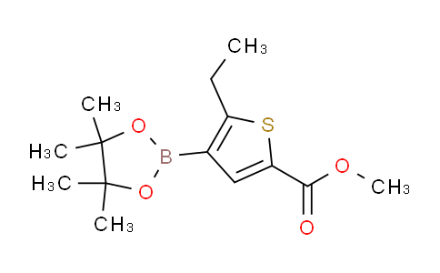 CAS No. 1235545-46-6, Methyl 5-ethyl-4-(4,4,5,5-tetramethyl-1,3,2-dioxaborolan-2-yl)thiophene-2-carboxylate