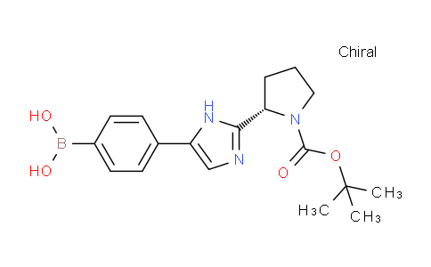 CAS No. 1242094-08-1, (S)-(4-(2-(1-(tert-Butoxycarbonyl)pyrrolidin-2-yl)-1H-imidazol-5-yl)phenyl)boronic acid