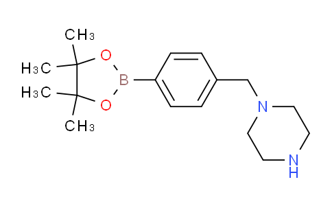 CAS No. 1245505-23-0, 1-(4-(4,4,5,5-Tetramethyl-1,3,2-dioxaborolan-2-yl)benzyl)piperazine