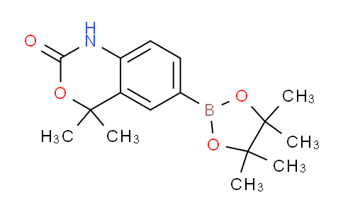 CAS No. 1246765-40-1, 4,4-Dimethyl-6-(4,4,5,5-tetramethyl-1,3,2-dioxaborolan-2-yl)-1H-benzo[d][1,3]oxazin-2(4H)-one