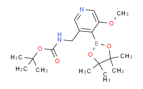 CAS No. 1247726-98-2, tert-Butyl ((5-methoxy-4-(4,4,5,5-tetramethyl-1,3,2-dioxaborolan-2-yl)pyridin-3-yl)methyl)carbamate