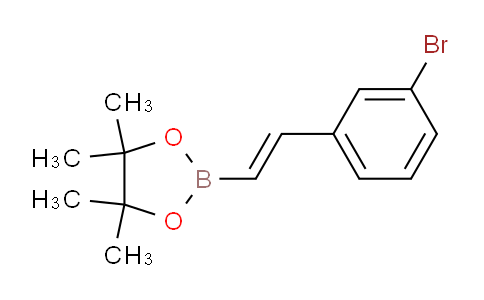 CAS No. 1253943-66-6, (E)-2-(3-Bromostyryl)-4,4,5,5-tetramethyl-1,3,2-dioxaborolane