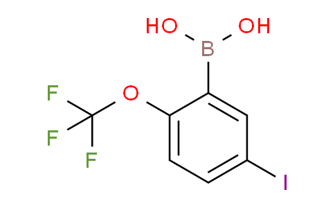 CAS No. 1256355-12-0, (5-Iodo-2-(trifluoromethoxy)phenyl)boronic acid