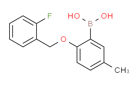 CAS No. 1256358-51-6, 2-(2-Fluorophenylmethoxy)-5-methylphenylboronic acid