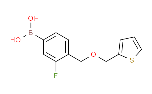 CAS No. 1256358-79-8, (3-Fluoro-4-((thiophen-2-ylmethoxy)methyl)phenyl)boronic acid