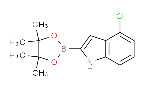 CAS No. 1256358-95-8, 4-Chloro-2-(4,4,5,5-tetramethyl-1,3,2-dioxaborolan-2-yl)-1H-indole