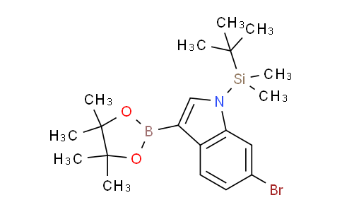 CAS No. 1256358-99-2, 6-Bromo-1-(tert-butyldimethylsilyl)-3-(4,4,5,5-tetramethyl-1,3,2-dioxaborolan-2-yl)-1H-indole