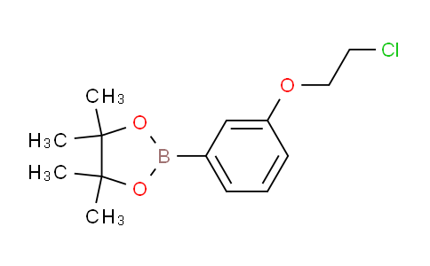 CAS No. 1256359-00-8, 2-(3-(2-Chloroethoxy)phenyl)-4,4,5,5-tetramethyl-1,3,2-dioxaborolane