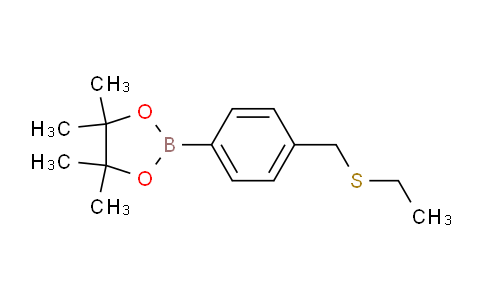 CAS No. 1256359-06-4, 2-(4-((Ethylthio)methyl)phenyl)-4,4,5,5-tetramethyl-1,3,2-dioxaborolane