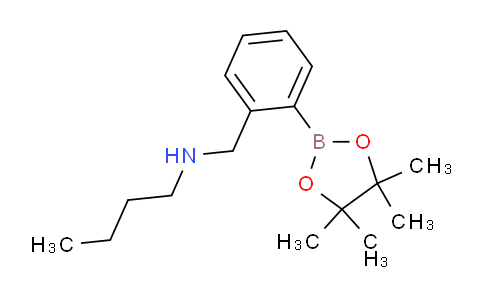 CAS No. 1256359-08-6, N-(2-(4,4,5,5-Tetramethyl-1,3,2-dioxaborolan-2-yl)benzyl)butan-1-amine