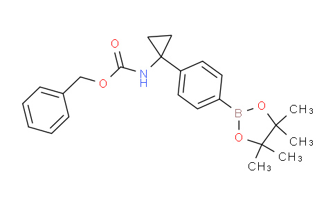 CAS No. 1256359-24-6, Benzyl (1-(4-(4,4,5,5-tetramethyl-1,3,2-dioxaborolan-2-yl)phenyl)cyclopropyl)carbamate