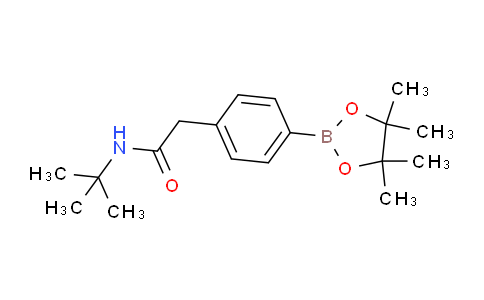CAS No. 1256359-83-7, N-(tert-Butyl)-2-(4-(4,4,5,5-tetramethyl-1,3,2-dioxaborolan-2-yl)phenyl)acetamide